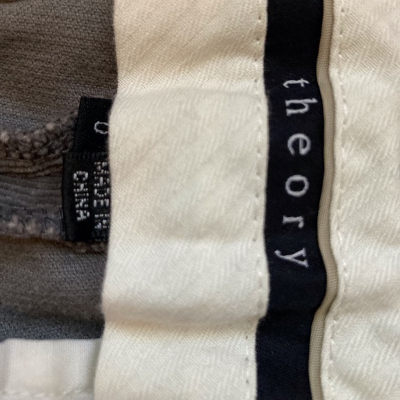 NWOT Theory Grey Corduroy Flare Pants - Picture 4 of 4